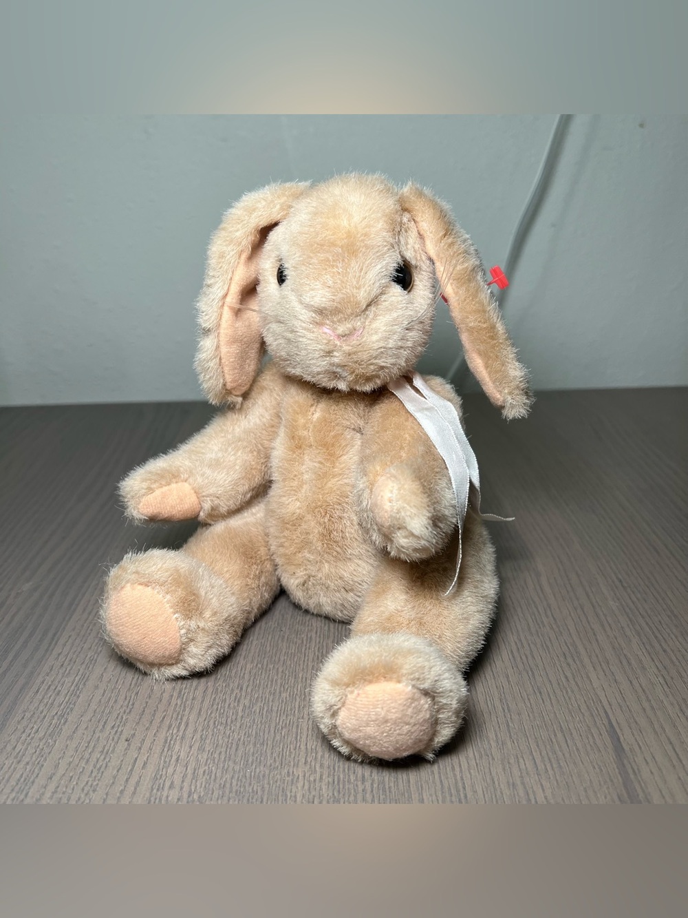VINTAGE 1988 TY TAN JOINTED BEANIE BUNNY STYLE 8000